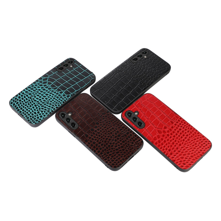 Custodia per telefono in vera pelle con trama di coccodrillo, For Samsung Galaxy A14 5G, For Samsung Galaxy S23+ 5G, For Samsung Galaxy S23 Ultra 5G