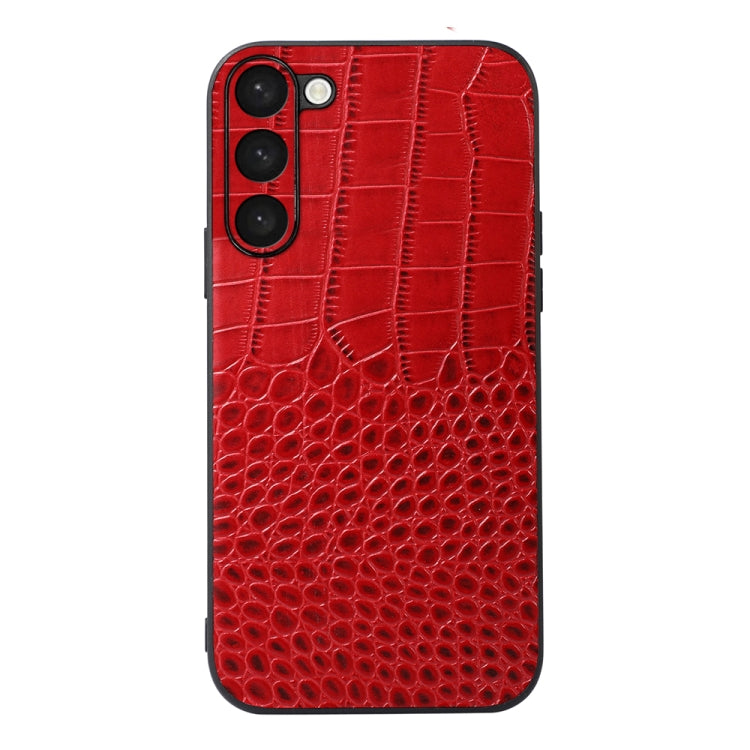 Custodia per telefono in vera pelle con trama di coccodrillo, For Samsung Galaxy A14 5G, For Samsung Galaxy S23+ 5G, For Samsung Galaxy S23 Ultra 5G