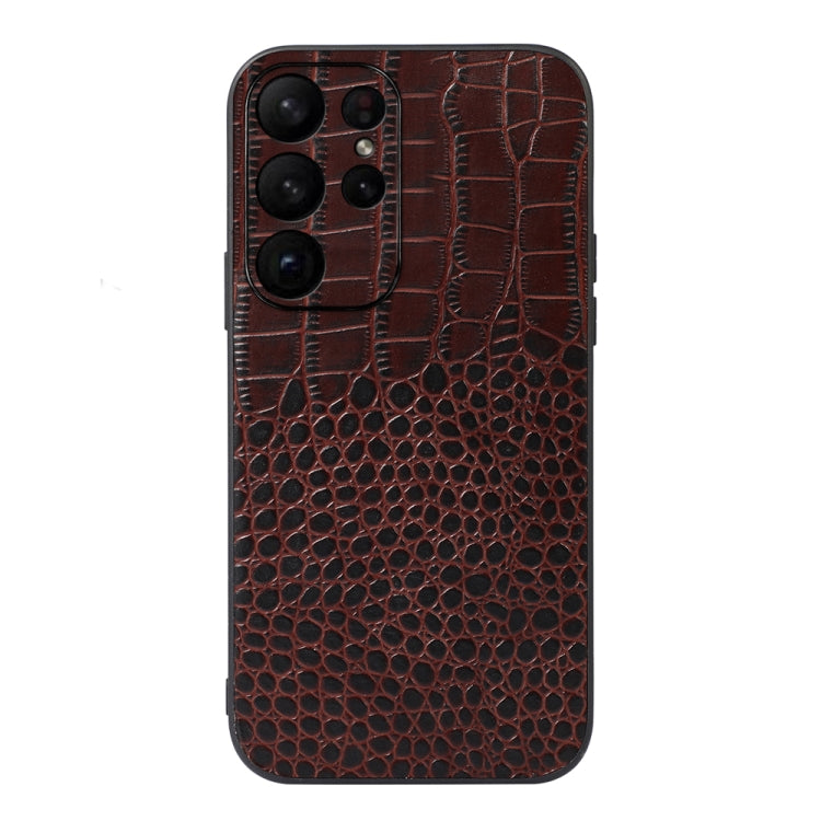 Custodia per telefono in vera pelle con trama di coccodrillo, For Samsung Galaxy A14 5G, For Samsung Galaxy S23+ 5G, For Samsung Galaxy S23 Ultra 5G