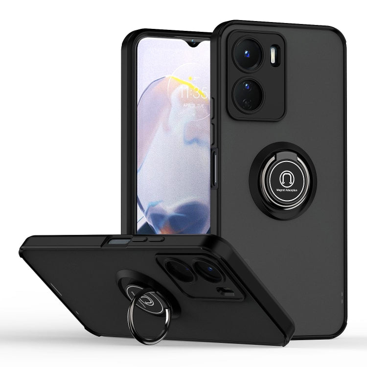 Custodia per telefono Q Shadow 1 serie TPU + PC con anello, For vivo Y16
