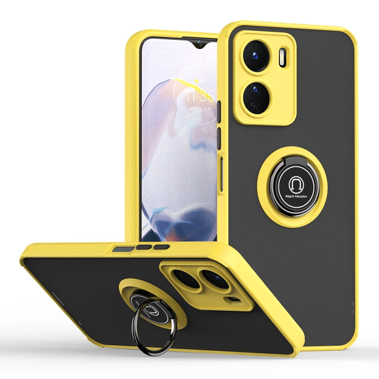 Custodia per telefono Q Shadow 1 serie TPU + PC con anello, For vivo Y16
