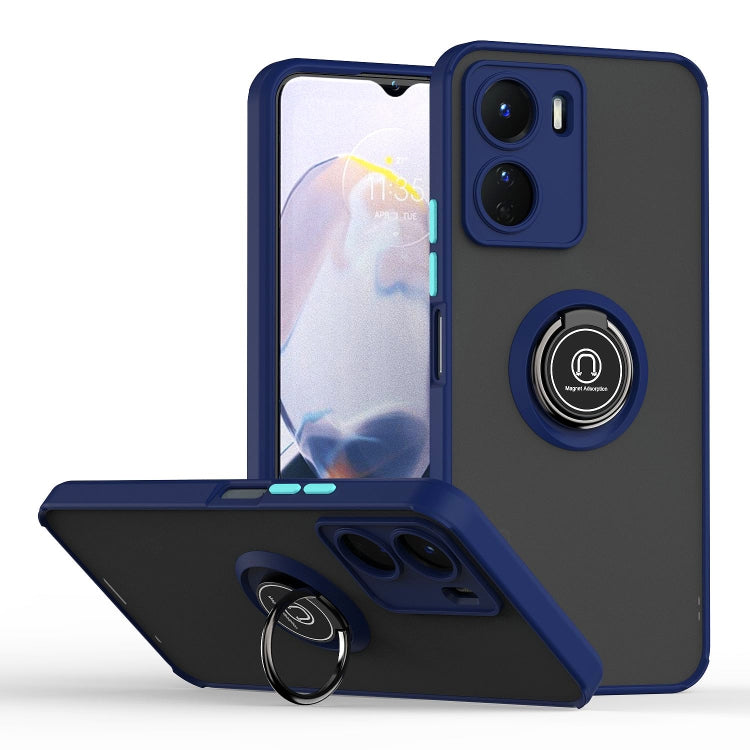 Custodia per telefono Q Shadow 1 serie TPU + PC con anello, For vivo Y16