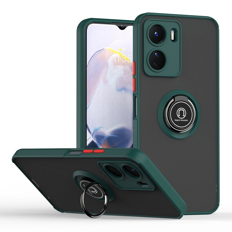 Custodia per telefono Q Shadow 1 serie TPU + PC con anello, For vivo Y16