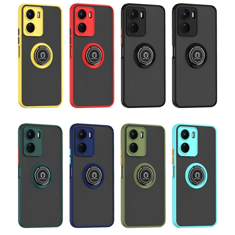 Custodia per telefono Q Shadow 1 serie TPU + PC con anello, For vivo Y16
