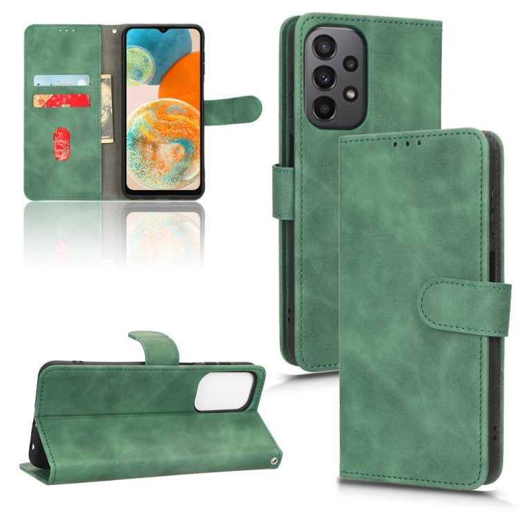 Custodia per telefono in pelle con vibrazione magnetica Skin Feel, For Samsung Galaxy A23 4G Global