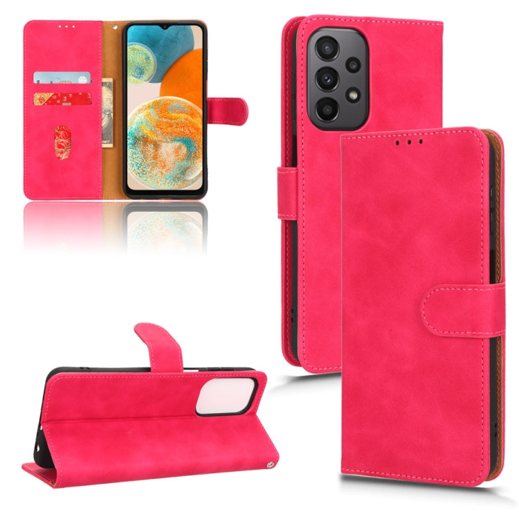 Custodia per telefono in pelle con vibrazione magnetica Skin Feel, For Samsung Galaxy A23 4G Global