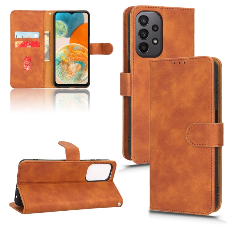 Custodia per telefono in pelle con vibrazione magnetica Skin Feel, For Samsung Galaxy A23 4G Global