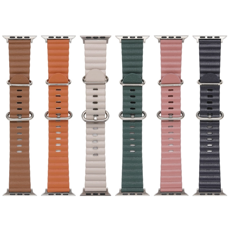 Cinturino per orologio in pelle stile oceano, For Apple Watch Ultra 49mm / Series 8&7 45mm / SE 2&6&SE&5&4 44mm / 3&2&1 42mm, For Apple Watch Ultra 49mm / Series 8&7 45mm /, For Apple Watch Series 8&7 41mm / SE 2&6&SE&5&4 40mm / 3&2&1 38mm