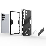 Punk Armor 2 in 1 PC + custodia per telefono antiurto in TPU con supporto invisibile, For Samsung Galaxy S23 Ultra 5G, For Samsung Galaxy S23+ 5G, For Samsung Galaxy S23 5G