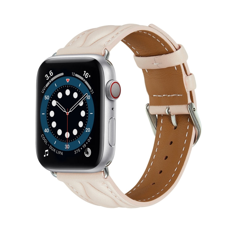 Cinturino in pelle a onda iperbolica, For Apple Watch Ultra 49mm / Series 8&7 45mm /, For Apple Watch Series 8&7 41mm /
