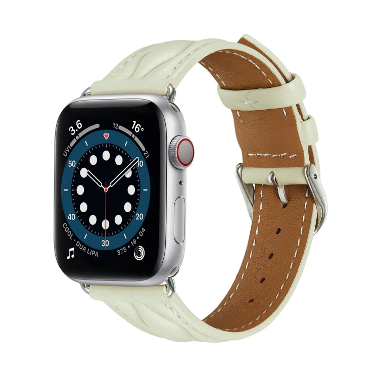 Cinturino in pelle a onda iperbolica, For Apple Watch Ultra 49mm / Series 8&7 45mm /, For Apple Watch Series 8&7 41mm /