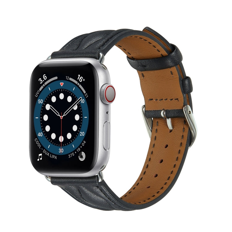 Cinturino in pelle a onda iperbolica, For Apple Watch Ultra 49mm / Series 8&7 45mm /, For Apple Watch Series 8&7 41mm /