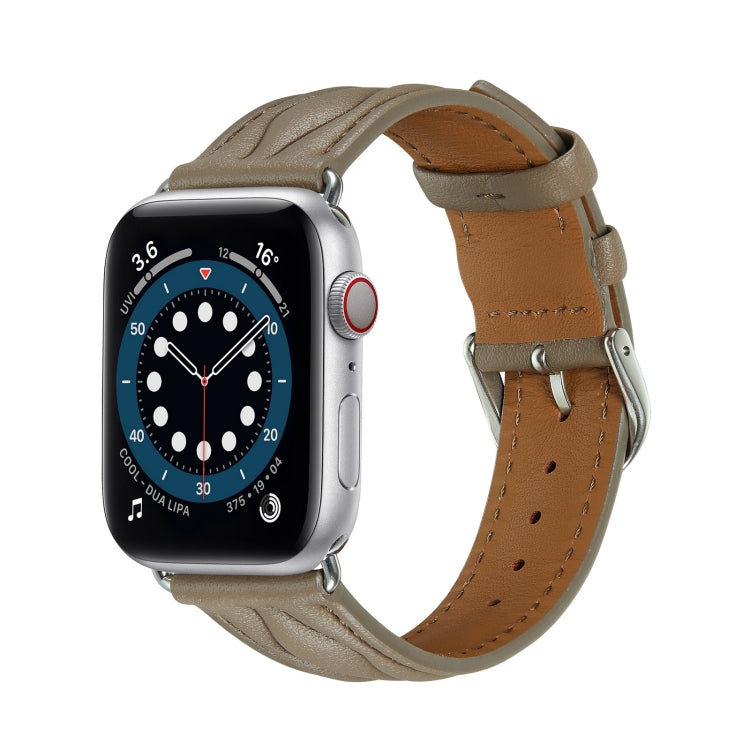 Cinturino in pelle a onda iperbolica, For Apple Watch Ultra 49mm / Series 8&7 45mm /, For Apple Watch Series 8&7 41mm /