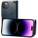 Custodia in vera pelle con bottoni magnetici in pelle bovina Denior Oil Wax, For iPhone 14 Pro Max, For iPhone 14 Pro, For iPhone 14, For iPhone 14 Plus, For iPhone 13 Pro Max, For iPhone 13 Pro