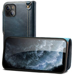 Custodia in vera pelle con bottoni magnetici in pelle bovina Denior Oil Wax, For iPhone 14 Pro Max, For iPhone 14 Pro, For iPhone 14, For iPhone 14 Plus, For iPhone 13 Pro Max, For iPhone 13 Pro