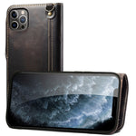 Custodia in vera pelle con bottoni magnetici in pelle bovina Denior Oil Wax, For iPhone 14 Pro Max, For iPhone 14 Pro, For iPhone 14, For iPhone 14 Plus, For iPhone 13 Pro Max, For iPhone 13 Pro