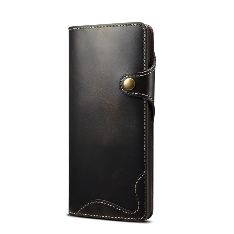 Custodia in vera pelle con bottoni magnetici in pelle bovina Denior Oil Wax, For Samsung Galaxy S20+, For Samsung Galaxy S20 Ultra, For Samsung Galaxy Note20, For Samsung Galaxy Note20 Ultra, For Samsung Galaxy S21 5G, For Samsung Galaxy S21+ 5G