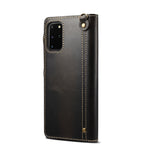 Custodia in vera pelle con bottoni magnetici in pelle bovina Denior Oil Wax, For Samsung Galaxy S20+, For Samsung Galaxy S20 Ultra, For Samsung Galaxy Note20, For Samsung Galaxy Note20 Ultra, For Samsung Galaxy S21 5G, For Samsung Galaxy S21+ 5G