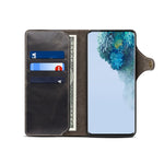 Custodia in vera pelle con bottoni magnetici in pelle bovina Denior Oil Wax, For Samsung Galaxy S20+, For Samsung Galaxy S20 Ultra, For Samsung Galaxy Note20, For Samsung Galaxy Note20 Ultra, For Samsung Galaxy S21 5G, For Samsung Galaxy S21+ 5G