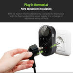 Termostato digitale plug-in con WiFi e sensore esterno