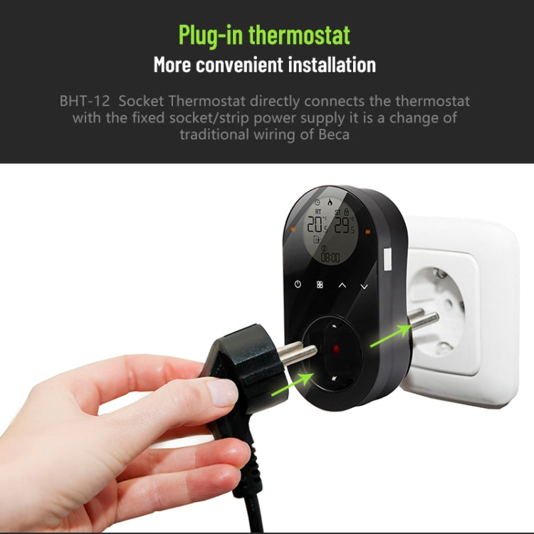 Termostato digitale plug-in con WiFi e sensore esterno