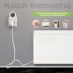 Termostato digitale plug-in con WiFi e sensore esterno
