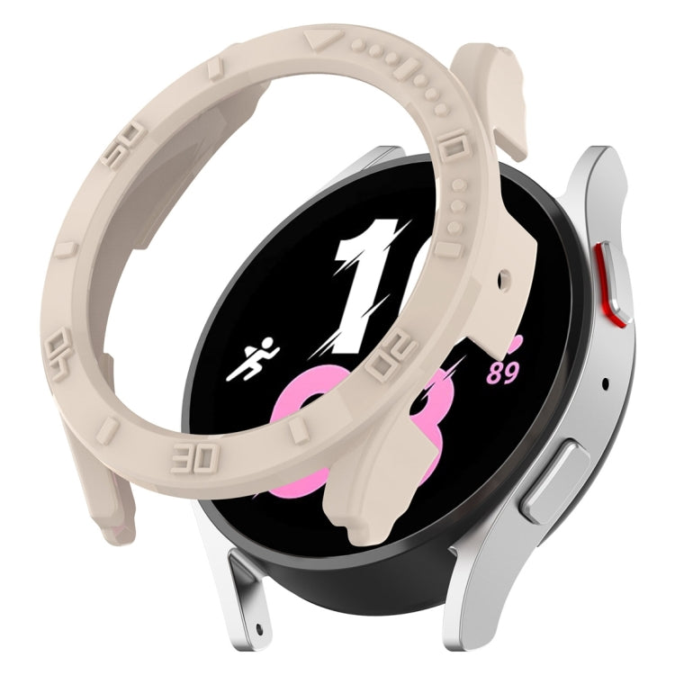 Custodia protettiva per orologio per PC a mezza copertura con scala, For Samsung Galaxy Watch5 / Watch4 40mm, For Samsung Galaxy Watch5 / Watch4 44 mm