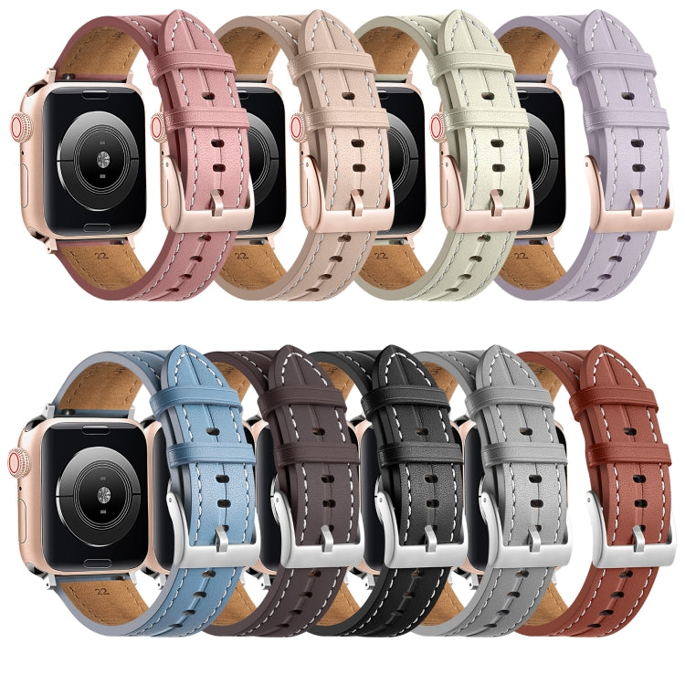 Cinturino in pelle scanalata, For Apple Watch Ultra 49mm / Series 8&7 45mm / SE 2&6&SE&5&4 44mm / 3&2&1 42mm, For Apple Watch Ultra 49mm / Series 8&7 45mm /, For Apple Watch Series 8&7 41mm / SE 2&6&SE&5&4 40mm / 3&2&1 38mm