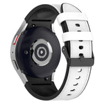 Per Samsung Galaxy Watch5 44mm / 40mm cinturino in pelle di silicone con fibbia nera, S, L