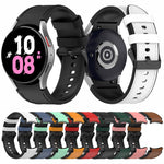 Per Samsung Galaxy Watch5 44mm / 40mm cinturino in pelle di silicone con fibbia nera, S, L
