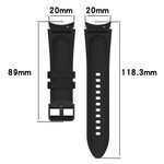 Per Samsung Galaxy Watch5 44mm / 40mm cinturino in pelle di silicone con fibbia nera, S, L