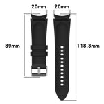 Per Samsung Galaxy Watch5 44mm / 40mm cinturino in pelle di silicone con fibbia argento, S, L