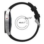 Per Samsung Galaxy Watch5 44mm / 40mm cinturino in pelle di silicone con fibbia argento, S, L