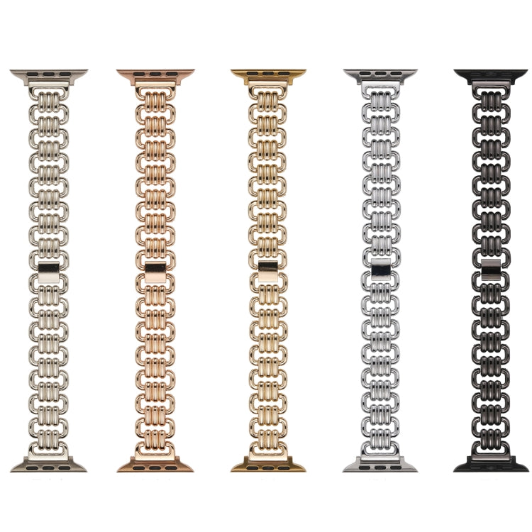 Cinturino in metallo con catena a U, For Apple Watch Ultra 49mm / Series 8&7 45mm / SE 2&6&SE&5&4 44mm / 3&2&1 42mm, For Apple Watch Series 8&7 41mm / SE 2&6&SE&5&4 40mm / 3&2&1 38mm