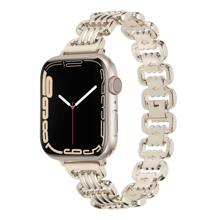Cinturino in metallo con catena a U, For Apple Watch Ultra 49mm / Series 8&7 45mm / SE 2&6&SE&5&4 44mm / 3&2&1 42mm, For Apple Watch Series 8&7 41mm / SE 2&6&SE&5&4 40mm / 3&2&1 38mm