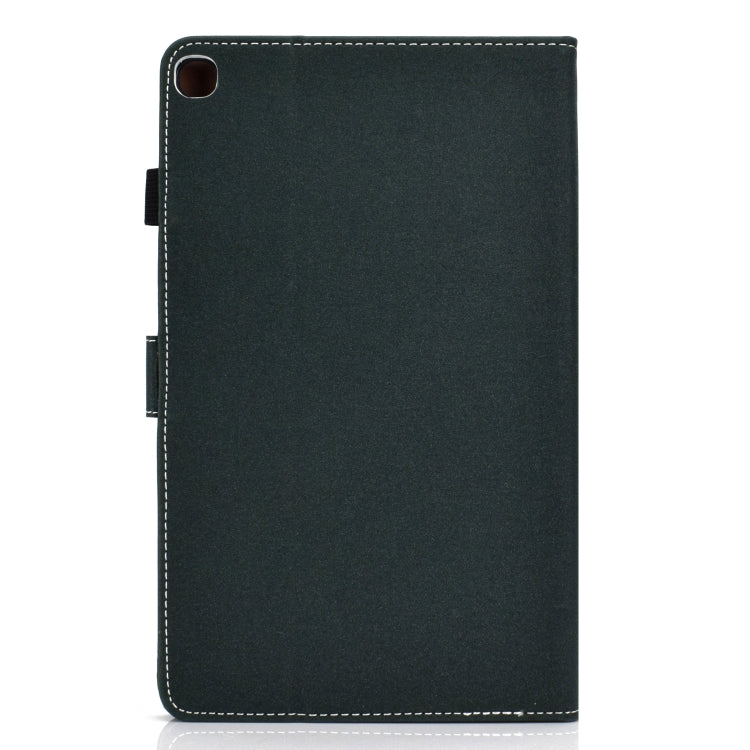 Filo per cucire Custodia in pelle piatta orizzontale tinta unita con funzione sleep e copripenna e striscia antiscivolo e slot per schede e supporto, For Galaxy Tab S6 Lite