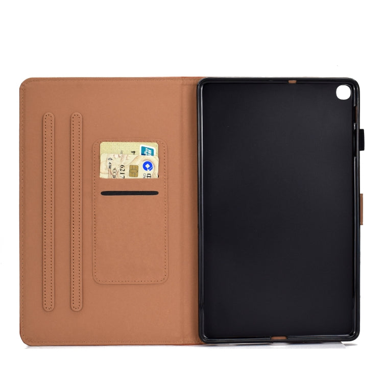 Filo per cucire Custodia in pelle piatta orizzontale tinta unita con funzione sleep e copripenna e striscia antiscivolo e slot per schede e supporto, For Galaxy Tab S6 Lite