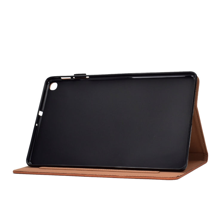 Filo per cucire Custodia in pelle piatta orizzontale tinta unita con funzione sleep e copripenna e striscia antiscivolo e slot per schede e supporto, For Galaxy Tab S6 Lite