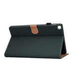Filo per cucire Custodia in pelle piatta orizzontale tinta unita con funzione sleep e copripenna e striscia antiscivolo e slot per schede e supporto, For Galaxy Tab S6 Lite