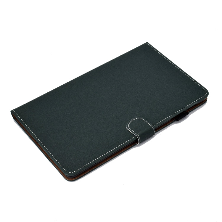Filo per cucire Custodia in pelle piatta orizzontale tinta unita con funzione sleep e copripenna e striscia antiscivolo e slot per schede e supporto, For Galaxy Tab S6 Lite