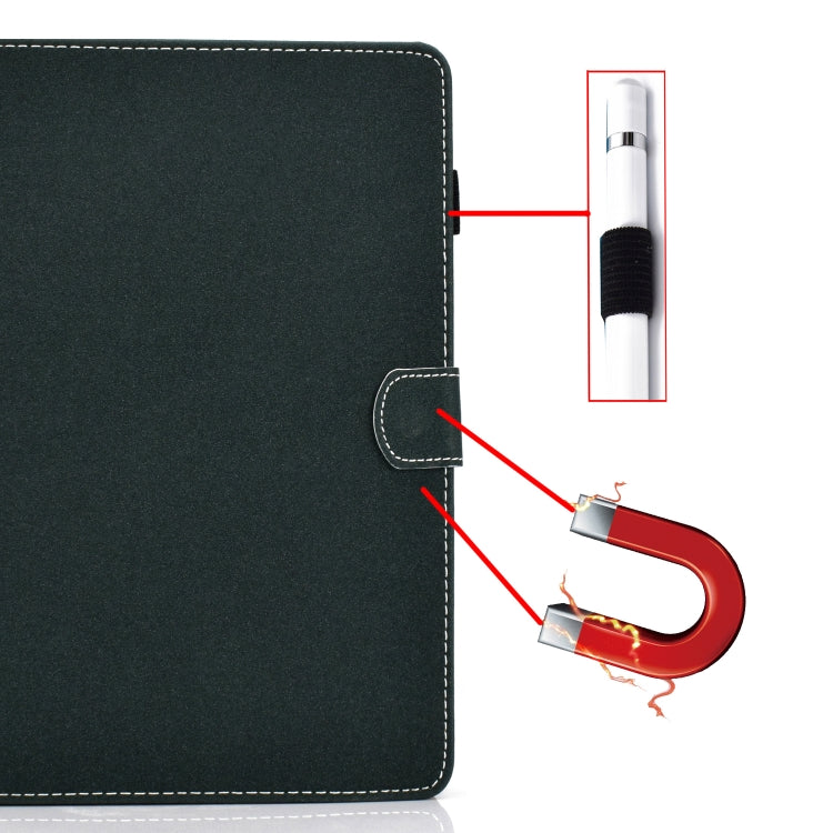 Filo per cucire Custodia in pelle piatta orizzontale tinta unita con funzione sleep e copripenna e striscia antiscivolo e slot per schede e supporto, For Galaxy Tab S6 Lite