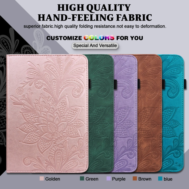 Custodia per tablet in pelle con motivo a fiori in pizzo, For iPad 10th Gen 10.9 2022