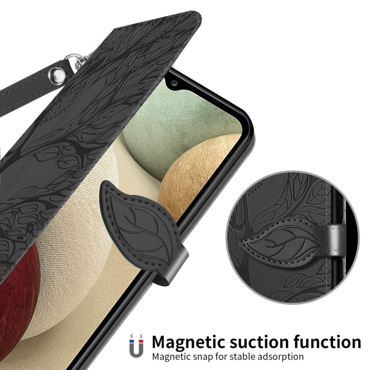 Custodia per telefono in pelle con motivo in rilievo dell'albero della vita, For Samsung Galaxy A14 5G, For Samsung Galaxy S23 5G, For Samsung Galaxy S23+ 5G, For Samsung Galaxy S23 Ultra 5G