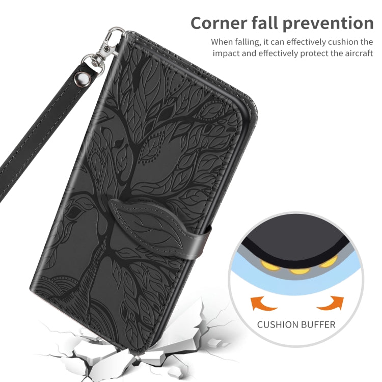 Custodia per telefono in pelle con motivo in rilievo dell'albero della vita, For Samsung Galaxy A14 5G, For Samsung Galaxy S23 5G, For Samsung Galaxy S23+ 5G, For Samsung Galaxy S23 Ultra 5G