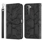 Custodia per telefono in pelle con motivo in rilievo dell'albero della vita, For Samsung Galaxy A14 5G, For Samsung Galaxy S23 5G, For Samsung Galaxy S23+ 5G, For Samsung Galaxy S23 Ultra 5G