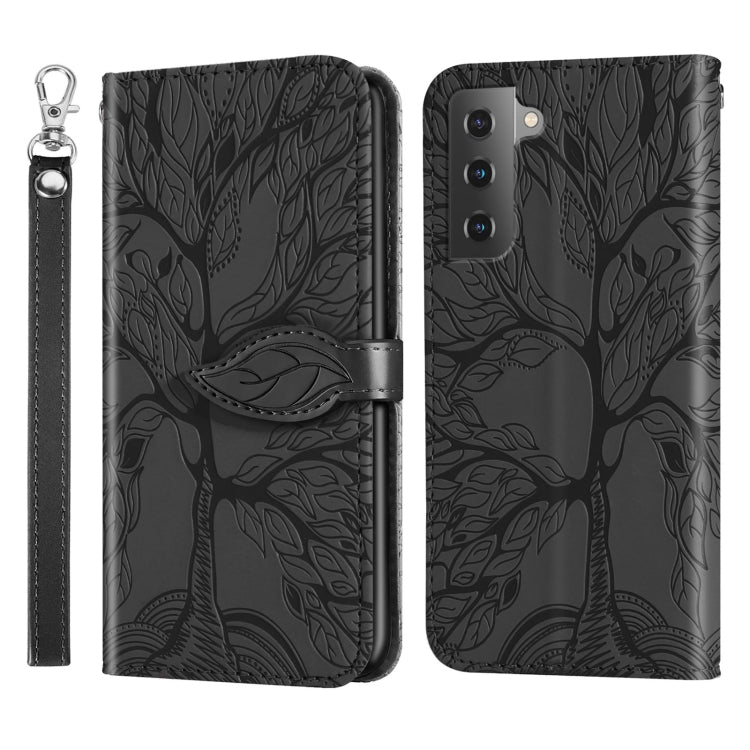 Custodia per telefono in pelle con motivo in rilievo dell'albero della vita, For Samsung Galaxy A14 5G, For Samsung Galaxy S23 5G, For Samsung Galaxy S23+ 5G, For Samsung Galaxy S23 Ultra 5G