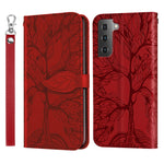 Custodia per telefono in pelle con motivo in rilievo dell'albero della vita, For Samsung Galaxy A14 5G, For Samsung Galaxy S23 5G, For Samsung Galaxy S23+ 5G, For Samsung Galaxy S23 Ultra 5G