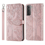 Custodia per telefono in pelle con motivo in rilievo dell'albero della vita, For Samsung Galaxy A14 5G, For Samsung Galaxy S23 5G, For Samsung Galaxy S23+ 5G, For Samsung Galaxy S23 Ultra 5G