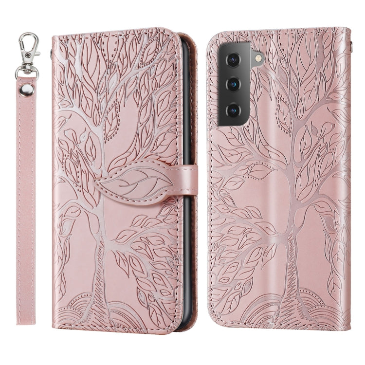 Custodia per telefono in pelle con motivo in rilievo dell'albero della vita, For Samsung Galaxy A14 5G, For Samsung Galaxy S23 5G, For Samsung Galaxy S23+ 5G, For Samsung Galaxy S23 Ultra 5G