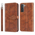 Custodia per telefono in pelle con motivo in rilievo dell'albero della vita, For Samsung Galaxy A14 5G, For Samsung Galaxy S23 5G, For Samsung Galaxy S23+ 5G, For Samsung Galaxy S23 Ultra 5G